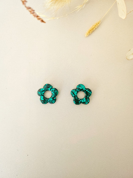 Pampilles fleuries interchangeables en résine – Crée ta paire de boucles unique