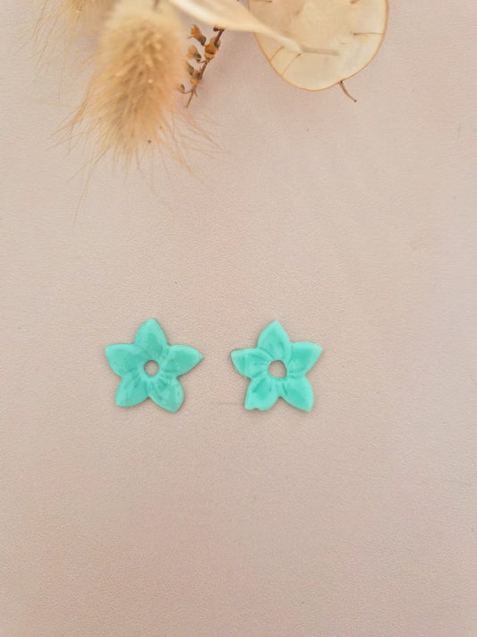 Pampilles Fleur de Tiaré interchangeables en argile polymère