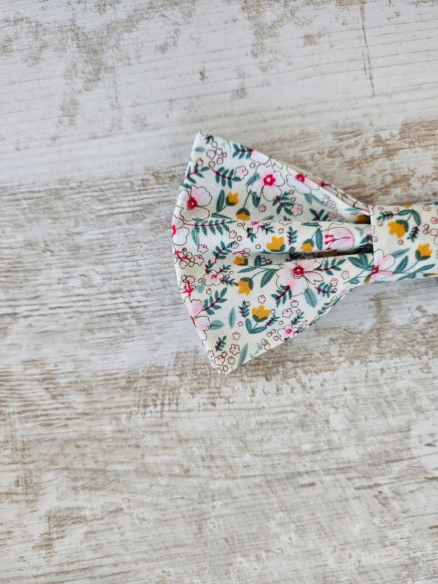 Noeud papillon liberty blanc