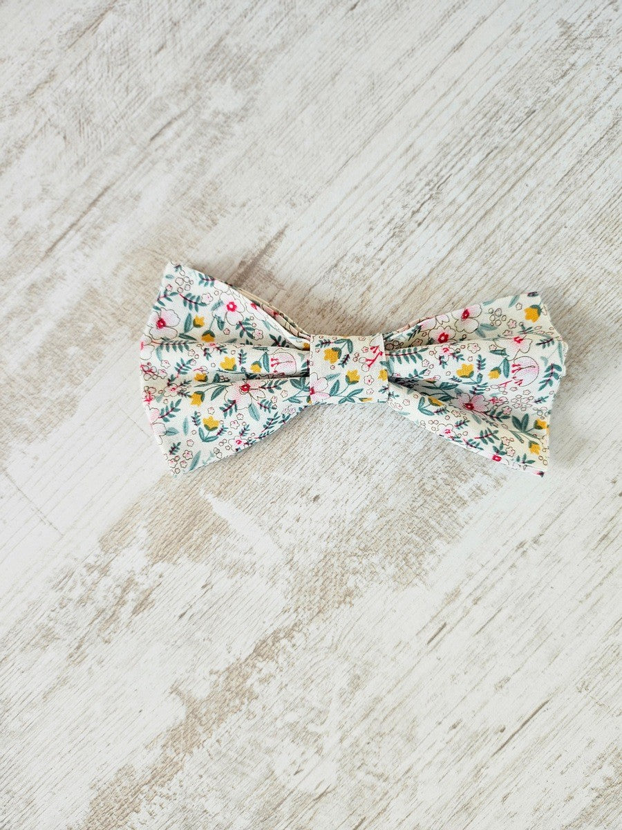 Noeud papillon liberty blanc
