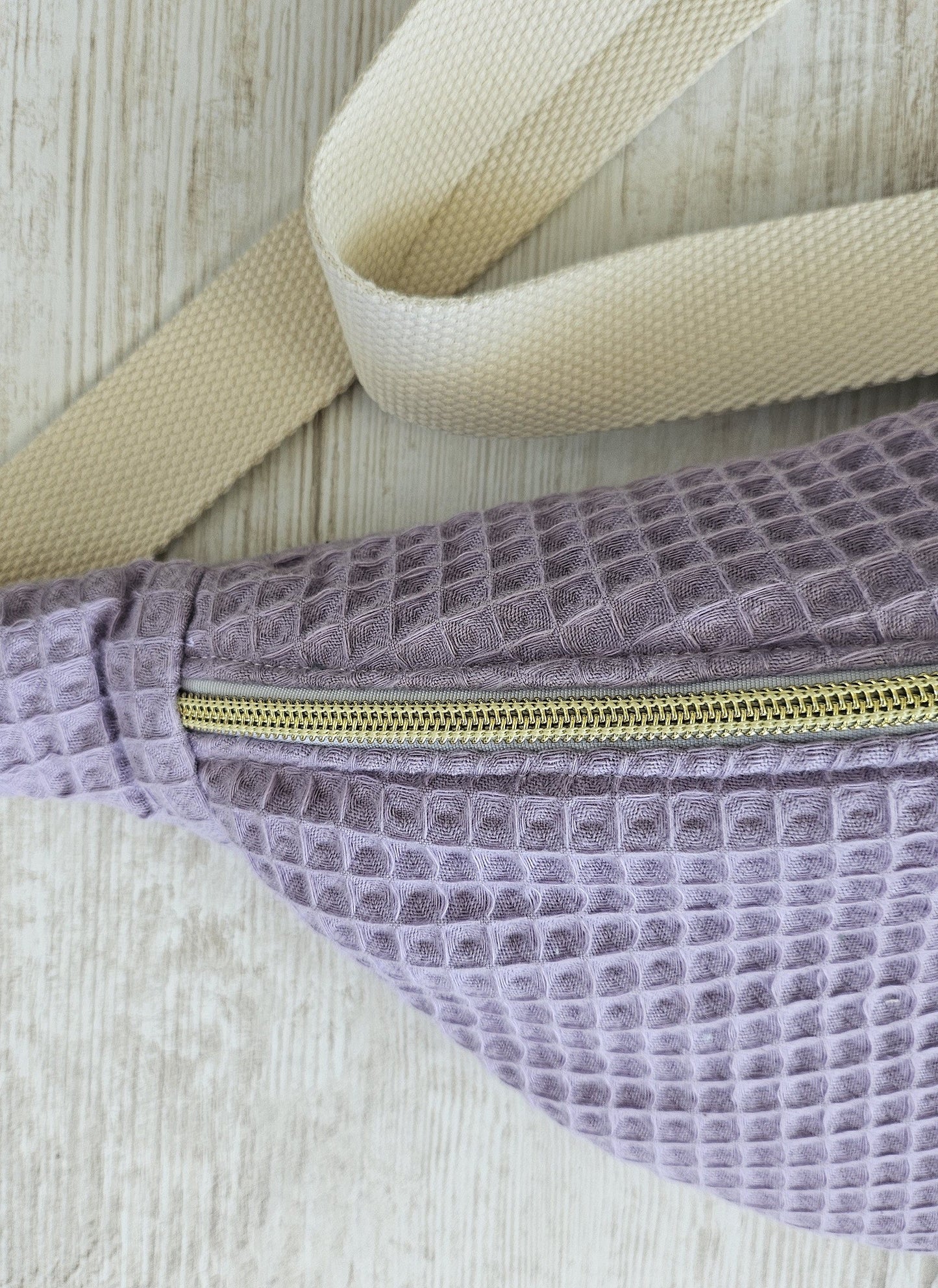 Banane coton texture nid d'abeille lilas