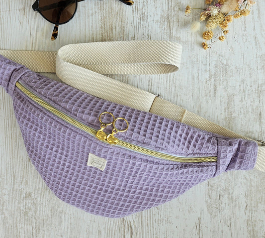 Banane coton texture nid d'abeille lilas