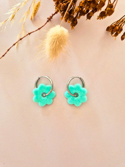 Boucles d’oreilles Rosace en argile polymère