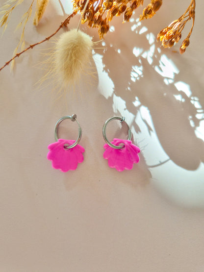 Boucles d’oreilles Coquillage en argile polymère