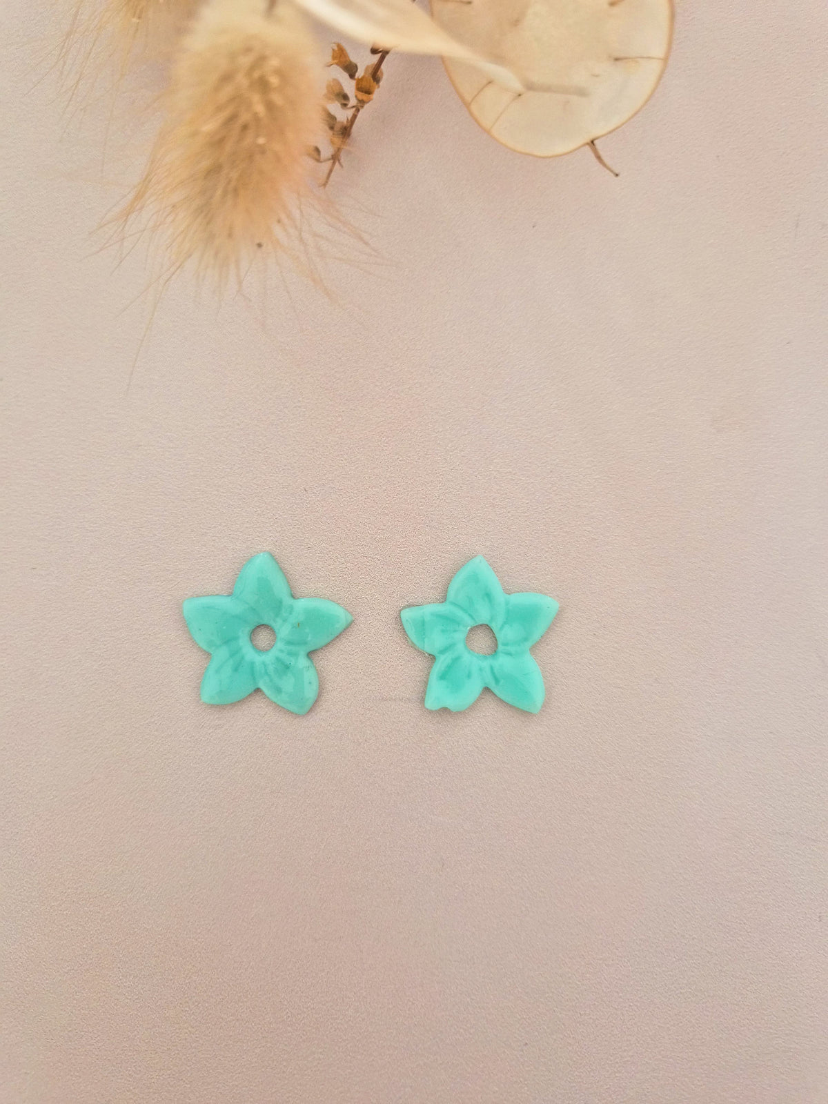 Pampilles Fleur de Tiaré interchangeables en argile polymère
