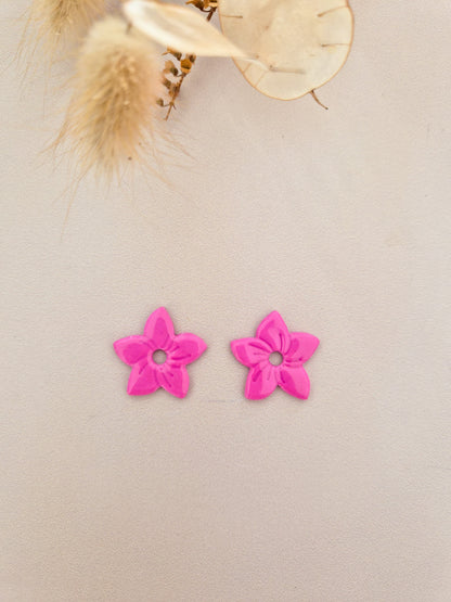 Pampilles Fleur de Tiaré interchangeables en argile polymère