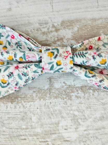 Noeud papillon liberty blanc