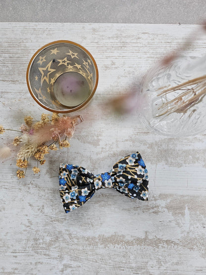 Barrette noeud papillon liberty noir