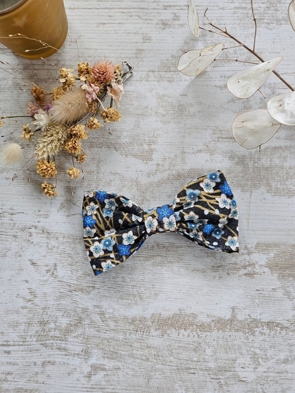 Barrette noeud papillon liberty noir