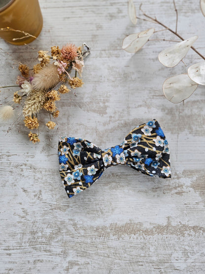 Barrette noeud papillon liberty noir