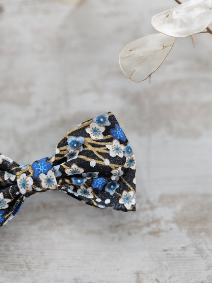 Barrette noeud papillon liberty noir