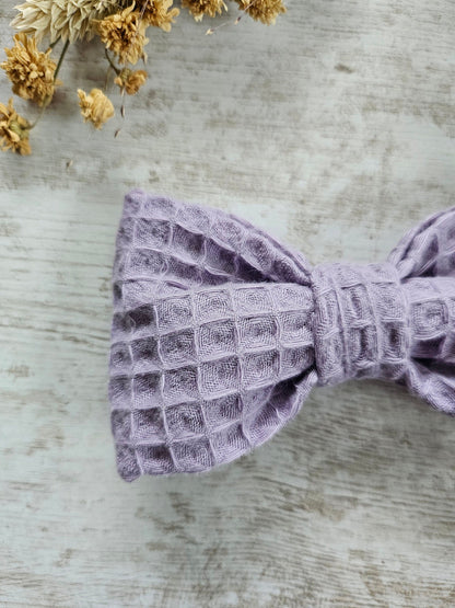 Noeud papillon nid d'abeille lilas