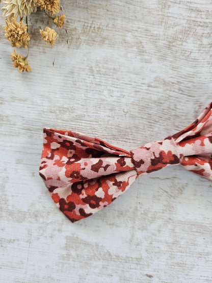 Barrette noeud papillon liberty rose