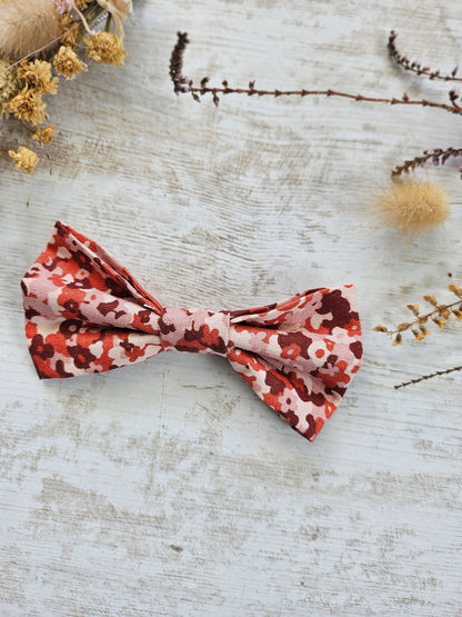 Barrette noeud papillon liberty rose