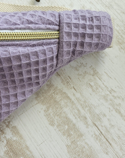 Banane coton texture nid d'abeille lilas