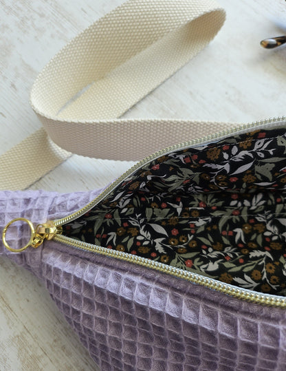 Banane coton texture nid d'abeille lilas