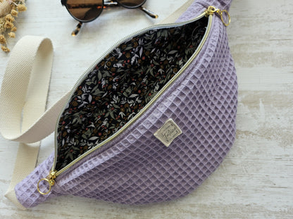 Banane coton texture nid d'abeille lilas