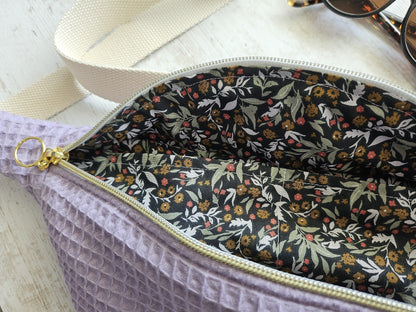 Banane coton texture nid d'abeille lilas