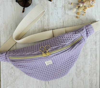 Banane coton texture nid d'abeille lilas