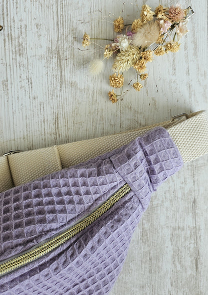 Banane coton texture nid d'abeille lilas