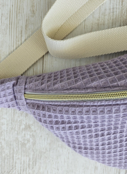 Banane coton texture nid d'abeille lilas