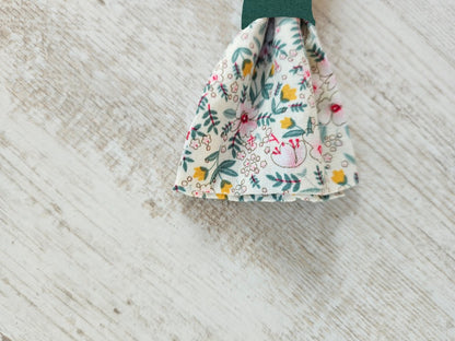 Noeud papillon bicolore liberty blanc