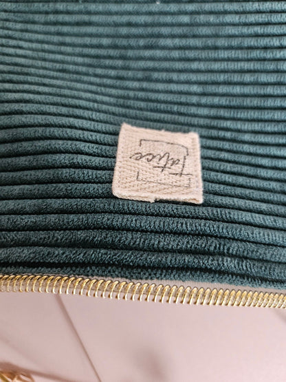 Pochette velours côtelé vert sapin