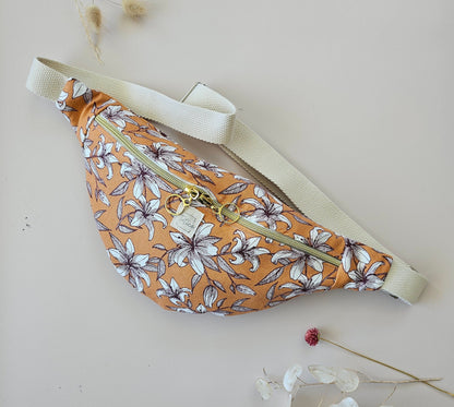 banane coton orange fleurs