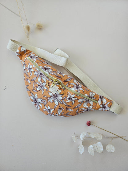 banane coton orange fleurs