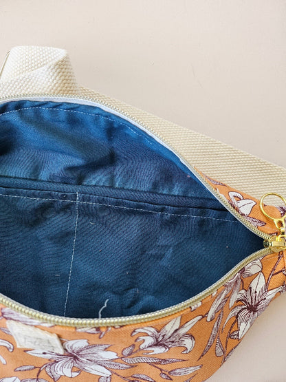 banane coton orange fleurs