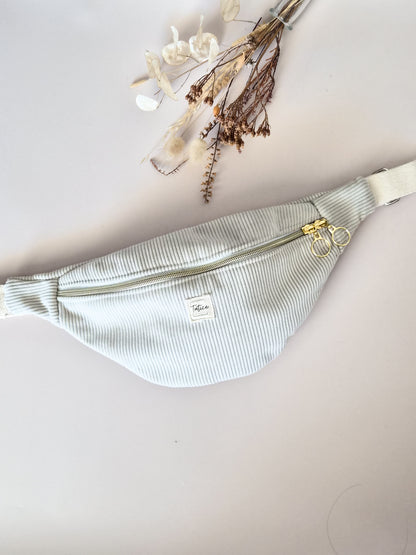 Sac banane femme en velours côtelé fait main