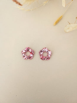 Pampilles fleuries interchangeables en résine – Crée ta paire de boucles unique