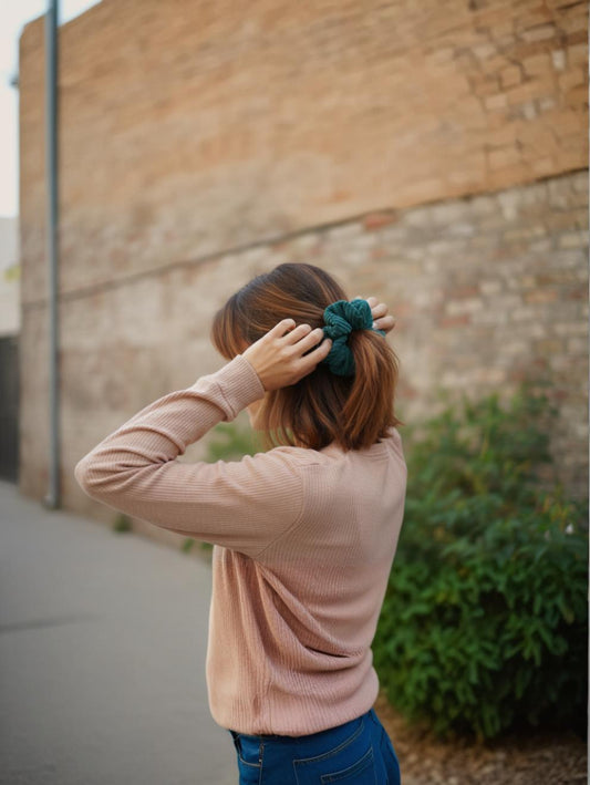 Chouchou en velours côtelé – Fait main