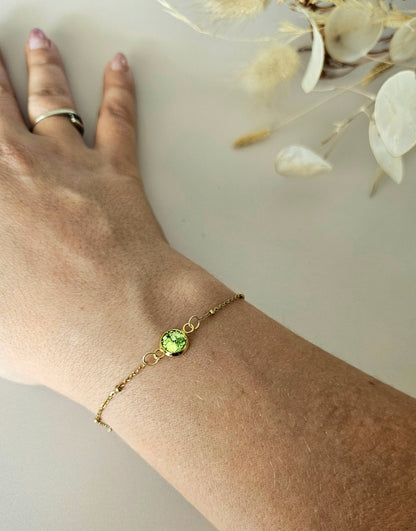 Bracelet délicat en résine holographique – L’éclat artisanal à ton poignet